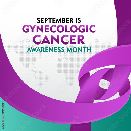 September is Gynecologic Cancer Awareness Month. Suitable for background, banner, placard, card, and poster design template