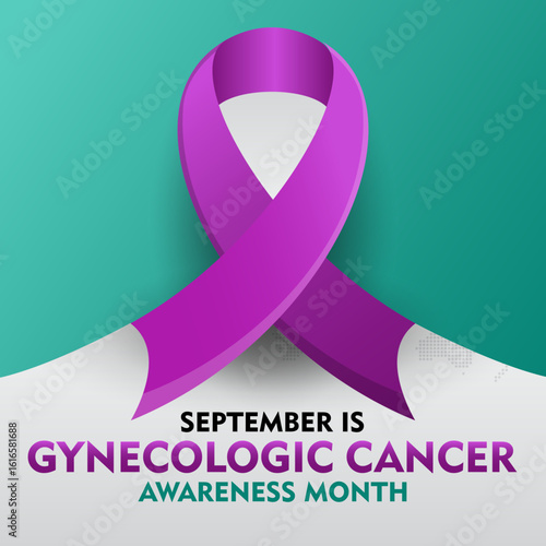 September is Gynecologic Cancer Awareness Month. Suitable for background, banner, placard, card, and poster design template
