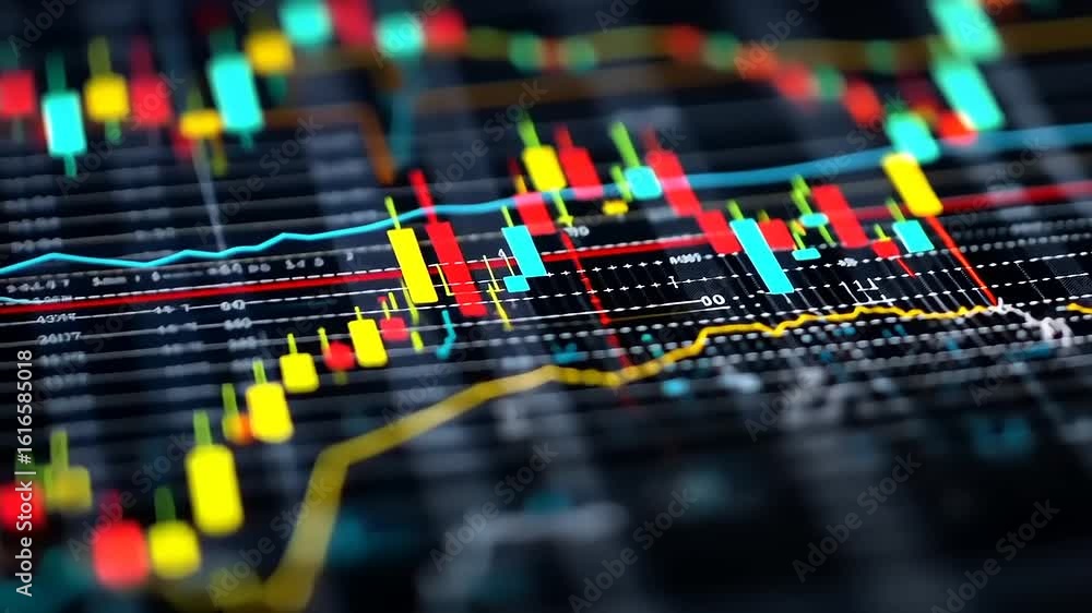 Abstract Stock Market Data Visualization: Candlestick Charts and Indicators Abstract Stock Market Data Visualization: Candlestick Charts and Indicators