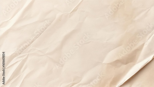 Crinkled beige paper texture