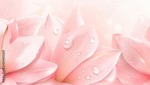 Delicate pink flower petals