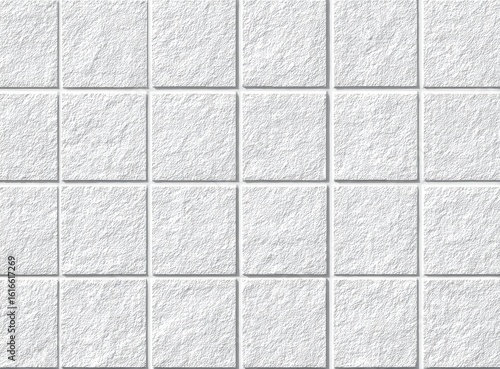 Wallpaper Mural White square tile wall texture background Torontodigital.ca