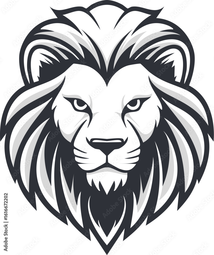 Fototapeta premium Bold Tiger Head Logo: Strength and Agility Symbol