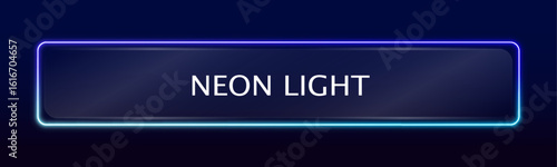 Set of glowing neon square lamps isolated on white background with copy space. Electric technology in futuristic style neon color in PNG format on white transparent background for design.