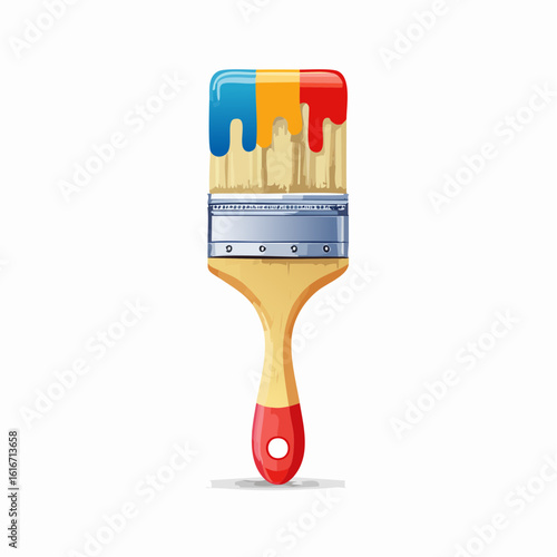 Paintbrush dipped in color


