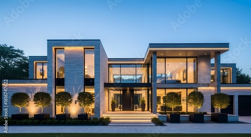 Modern Home Exterior Architecture Luxury Real Estate Photo