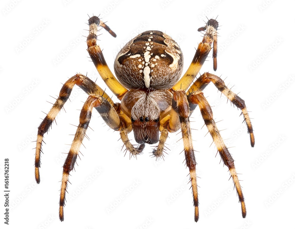 Fototapeta premium Close-up of a spider against white background