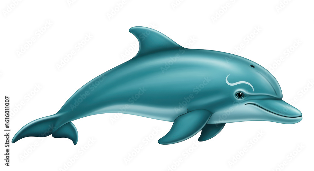 Fototapeta premium Isolated Cartoon Dolphin