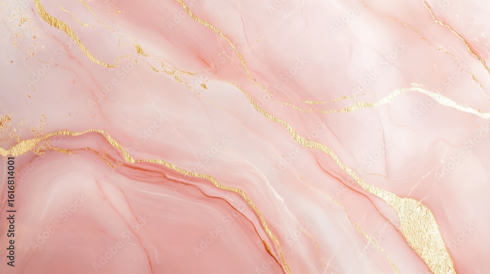 Fototapeta premium Soft pink marble background with light gold lines and luxury feel