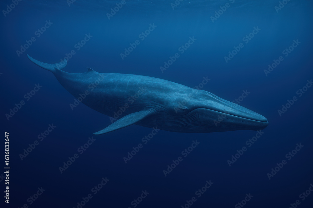 Obraz premium Blue Whale in Ocean Depths - Majestic Marine Life Photography