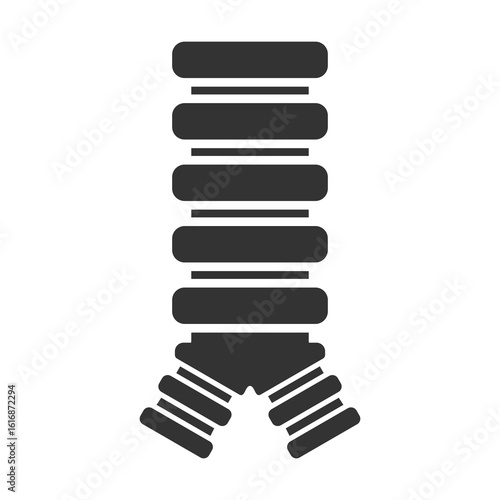 Trachea Icon Glyph Style. Vector Illustration Design