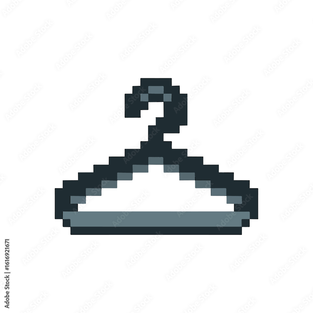 Fototapeta premium pixel icon Hanger on white background vector Vector icon pixel art