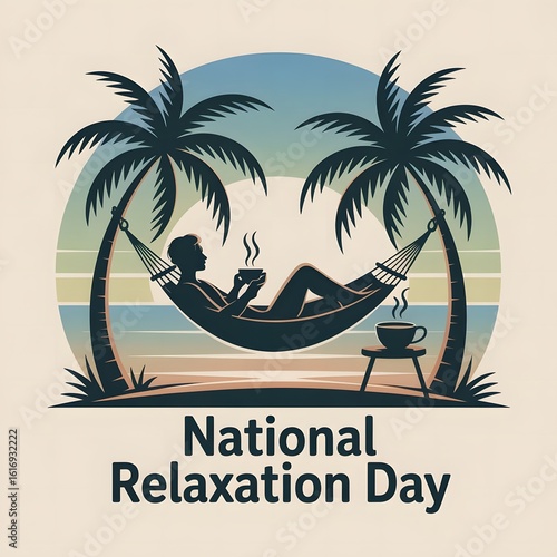 National Relaxation Day Celebration, Calm and Stress Relief Concept