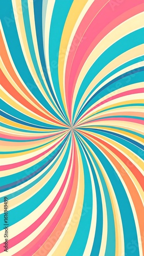 Colorful radial stripes background