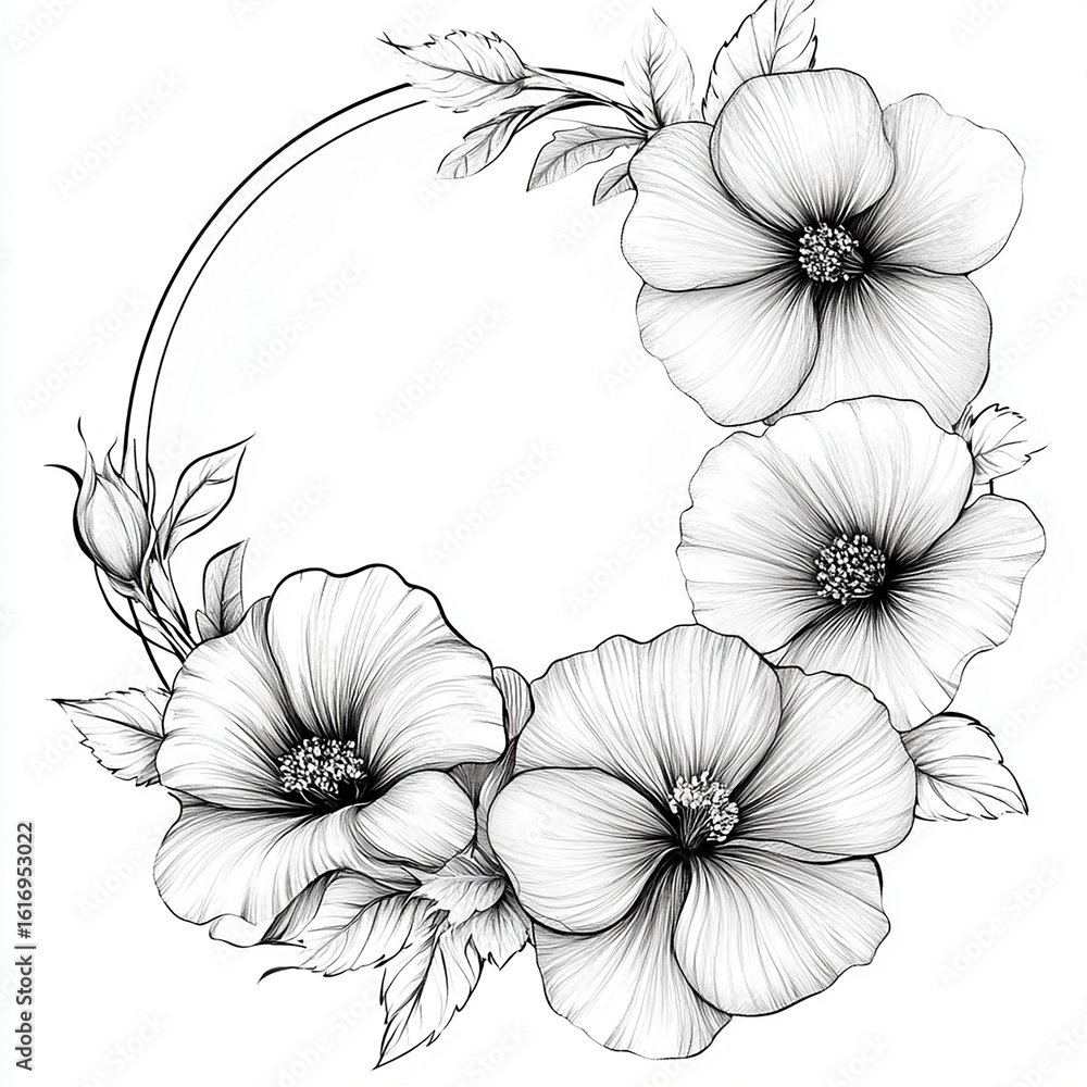 Fototapeta premium Flower sketch