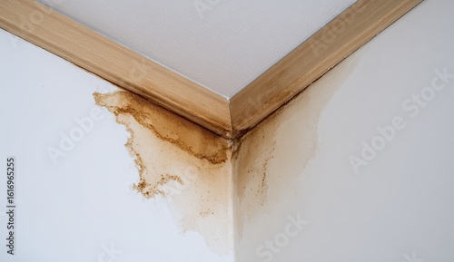 Water stain on corner of interior wall