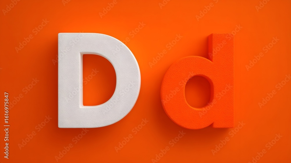 Two capital letters D in contrasting colors. Two capital letters D in contrasting colors.