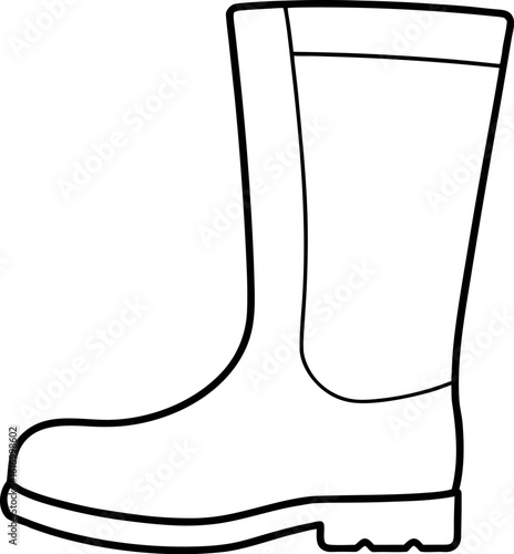 Rubber Boots Rainwear Illustration