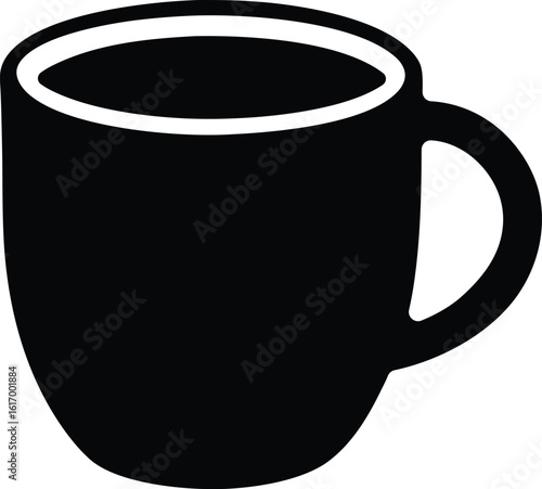 classic coffee mug vector icon.