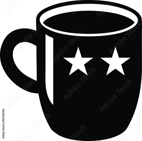 minimalist coffee mug vector icon.