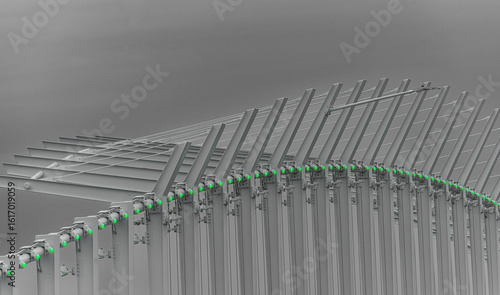 Abstract steel design with lights