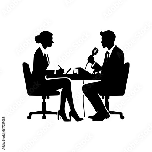 HR manager interviewing a candidate at a desk