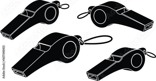 Referee whistles for game control and decisive calls on the field