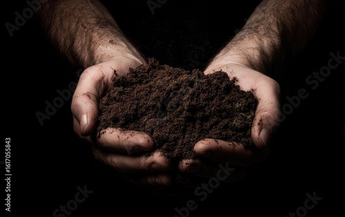 Wallpaper Mural Hands holding dark soil Torontodigital.ca