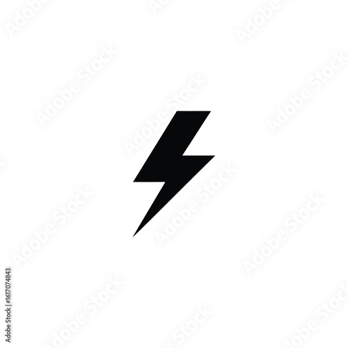 Black lightning bolt symbol isolated on a white background Free Download Black lightning bolt symbol isolated on a white background - GFXLoad