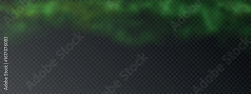 Green toxic smoky cloud. Vector realistic illustration.