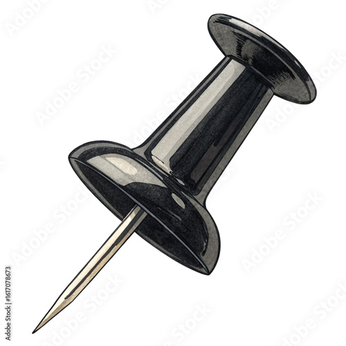 Essential black push pin for office organization and visual communication projects, add style today!