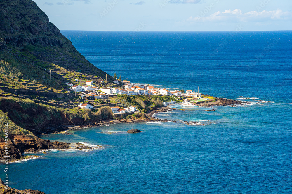Fototapeta premium Coastal area of the parish of Maia. the parish of Maia in Santa Maria-Azores-Portugal