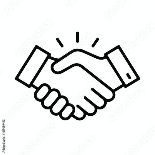 A vector of handshake agreement partnership business collaboration