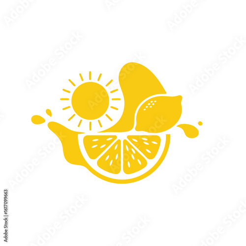 Sunny Lemon Slice with Splash of Juice.