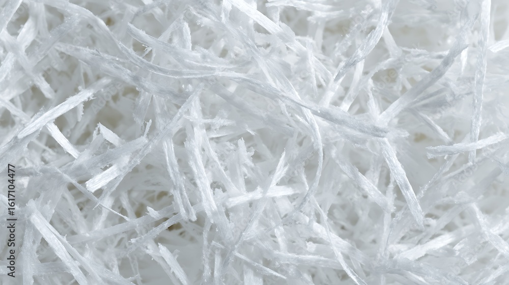 Crinkled White Paper Shreds Detail CloseUp Textured Background Pattern Design Crinkled White Paper Shreds Detail CloseUp Textured Background Pattern Design