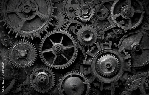 Wallpaper Mural Close-up of intricate gears Torontodigital.ca