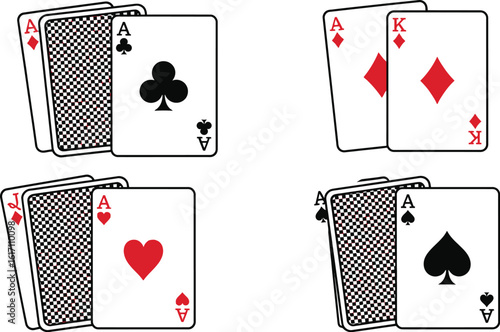 Winning poker hands ace king clubs diamonds hearts spades cards