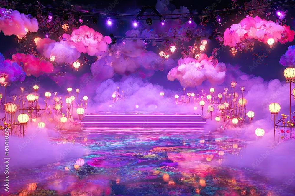 Fototapeta premium Magical, vibrant, dreamy space