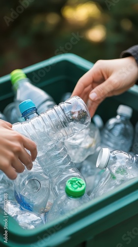 Wallpaper Mural A person putting a bottle of water into a container Torontodigital.ca