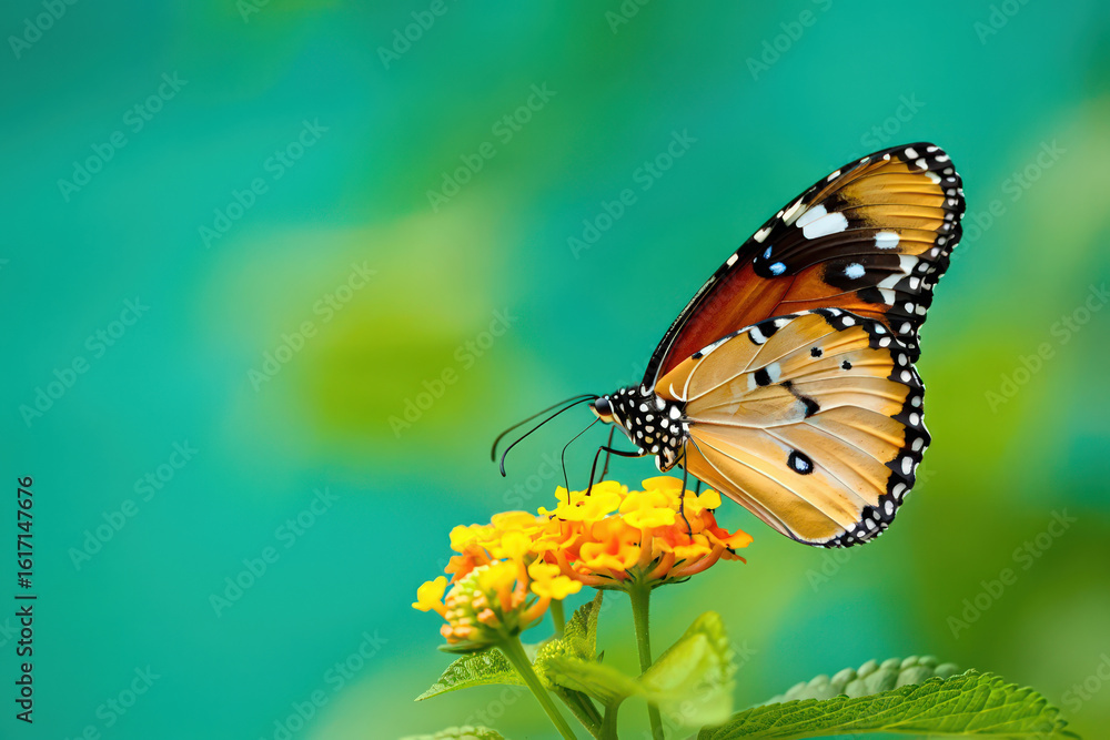 A Butterfly's Serene Moment Sipping Nectar from a Golden Bloom, Bathed in Soft Sunlight, Revealing the Delicate Interplay Between Insect and Plant Life A Butterfly's Serene Moment Sipping Nectar from a Golden Bloom, Bathed in Soft Sunlight, Revealing the Delicate Interplay Between Insect and Plant Life