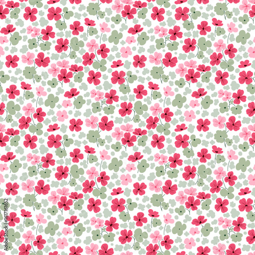 Flower pattern. Ditsy floral seamless pattern. Small little flower background. Repeat pattern. Ditsy print. Botanic surface design. Ditsy floral flower pattern for fashion, fabric, wrapping, decor