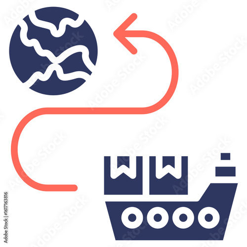 Trade Route glyph color icon