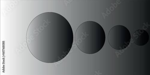 circle grey black white rounded four to one