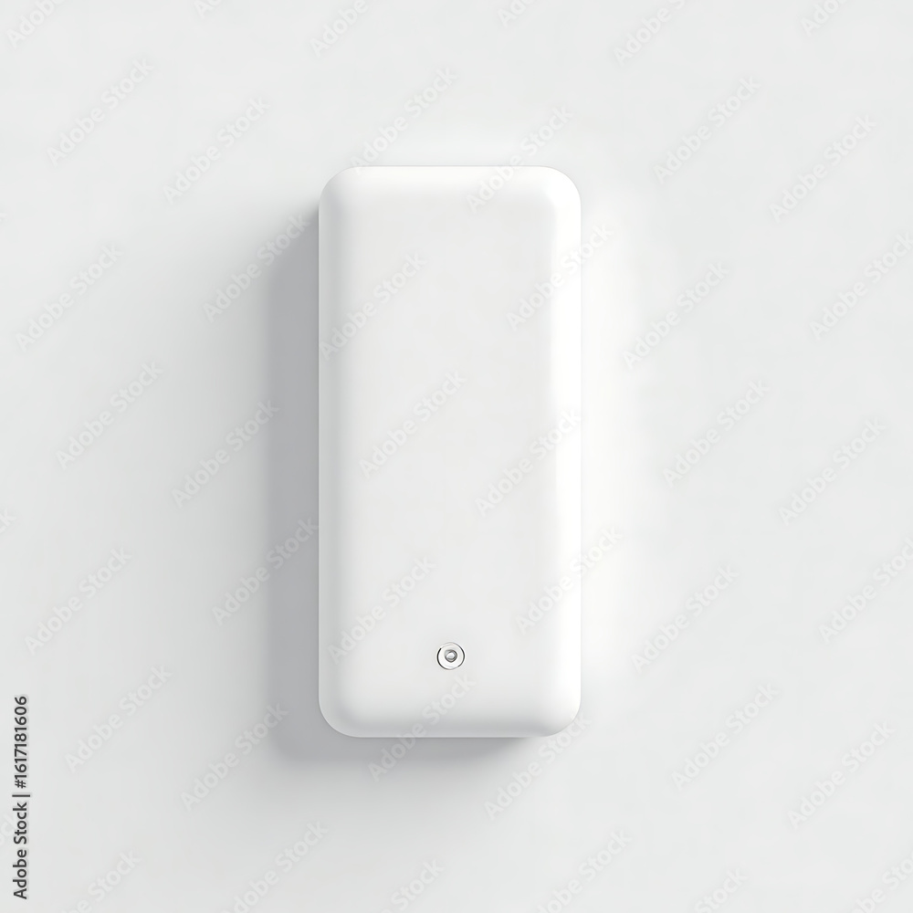 Sleek Minimalist White Power Bank on Clean Background for Modern Charging Solutions Sleek Minimalist White Power Bank on Clean Background for Modern Charging Solutions