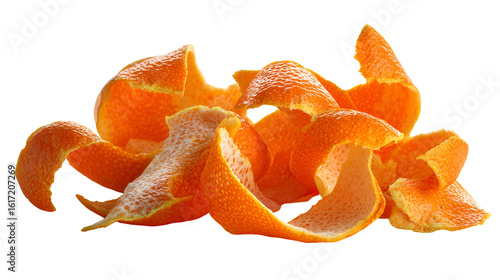 Orange peels citrus fruit zest texture background