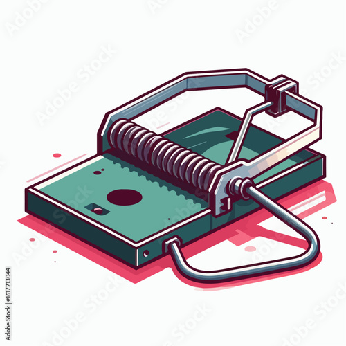 mouse trap vector illustration
