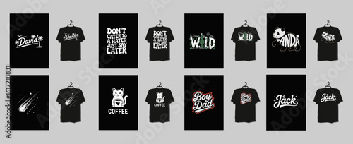 Skull & Coffee Comet T-Shirt Grid – Bold Typography, Wild Icons & Playful Streetwear for Youth Fashion