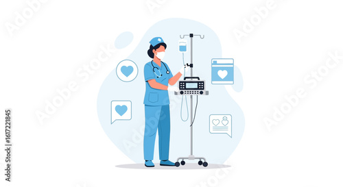 Caring Medical Staff Providing Health Care Support In Hospital Setting