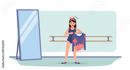Ballerina's Unexpected Wardrobe Malfunction Causes Embarrassment In Dance Studio