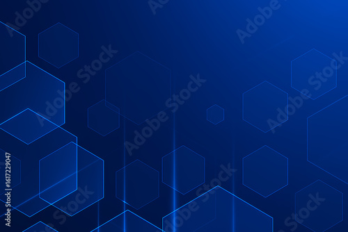 elegant blue polygonal technology background